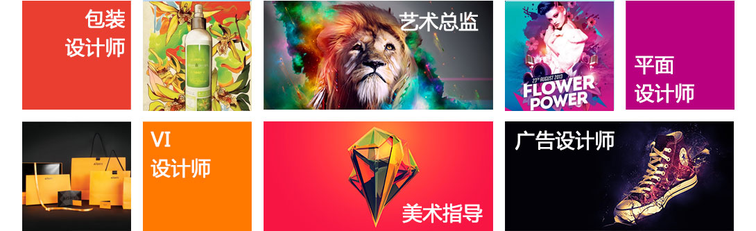 通过平面设计培训，可获得职位一览图--海纳平面设计培训，平面设计专业培训